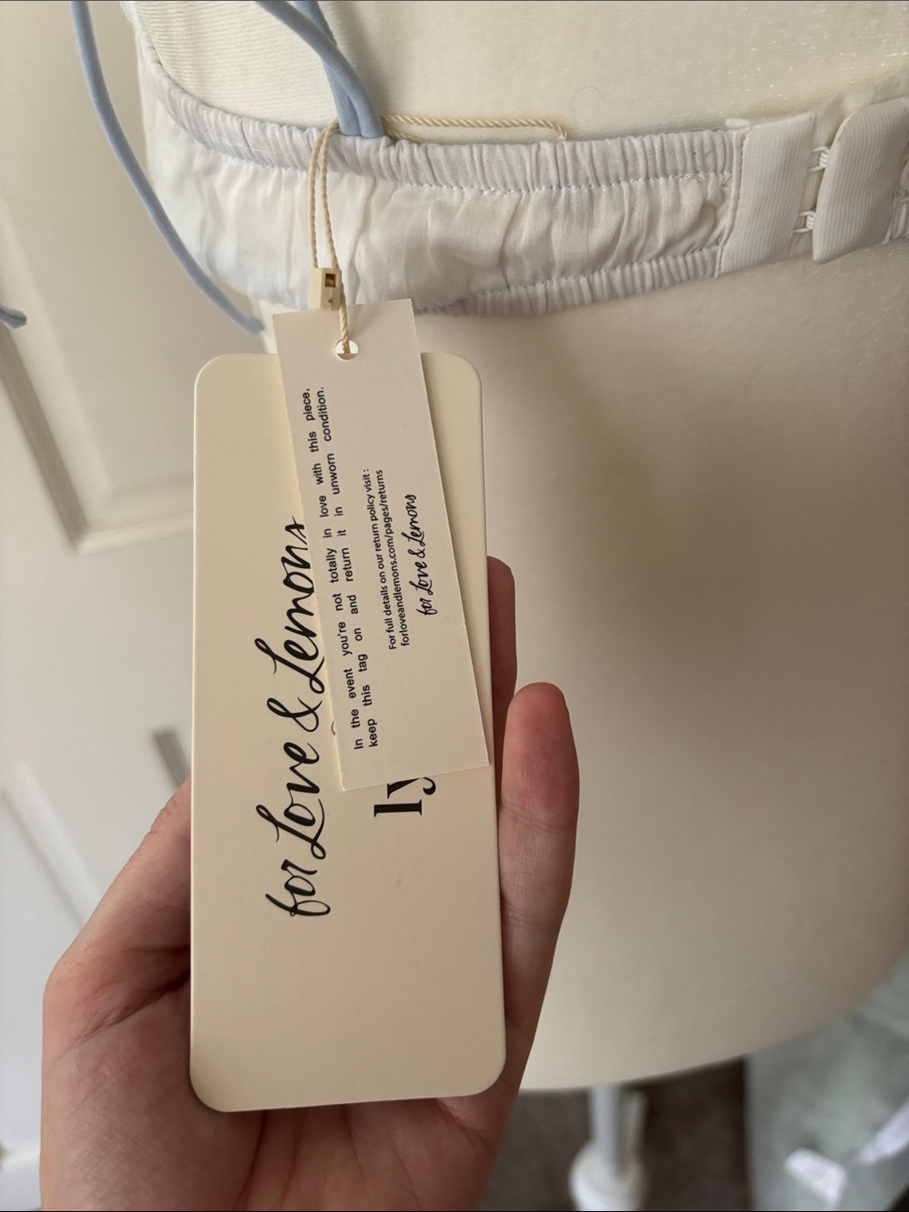 For Love & Lemons 🦋 baby bow bra NWT size small pastel blue floral - Picture 10 of 11